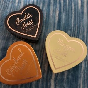 I heart revolution heart shaped highlighters